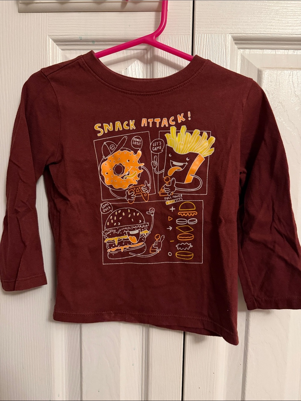 Garanimals Maroon 'Snack Attack' Long Sleeve Tee